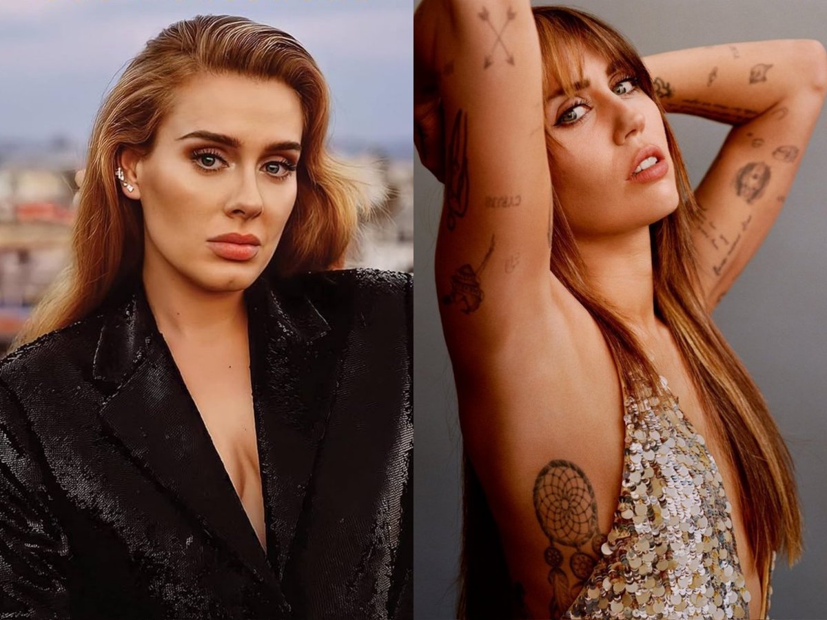 Adele and Miley Cyrus are the only female musicians with SOLO songs from the previous three decades that have +1 BILLION streams on Spotify