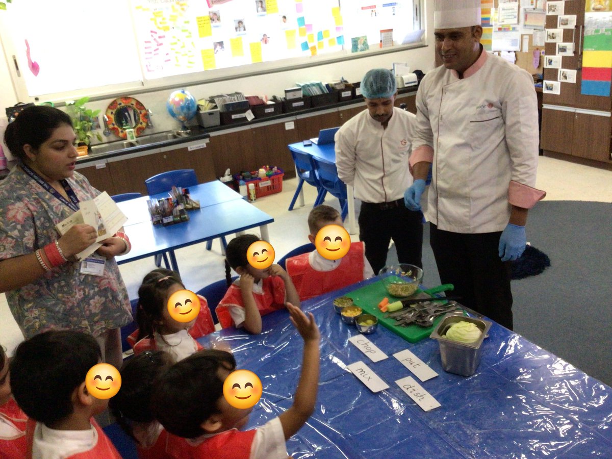 Had a fun #ReadWriteInc lesson, learning about a chef making salad!  Engaged kids with hands-on activities, chopping words into sounds, and mixing it up with actions to make the learning stick!  #ActiveLearning #Learningthroughplay 
<a href="/TBS_Delhi/">TBS Delhi</a>
<a href="/DrishtiChopra16/">Drishti Chopra</a> &amp; Ms. Payal Kataria