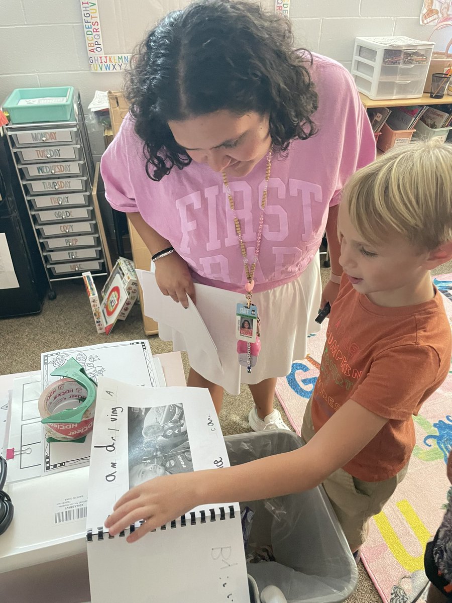 This RR student wrote a book about being a police officer! He can’t wait to arrest the bad guys. <a href="/ZachariasOlivia/">Ms. Olivia Zacharias</a> #trustyhuskies #AHL_AVID