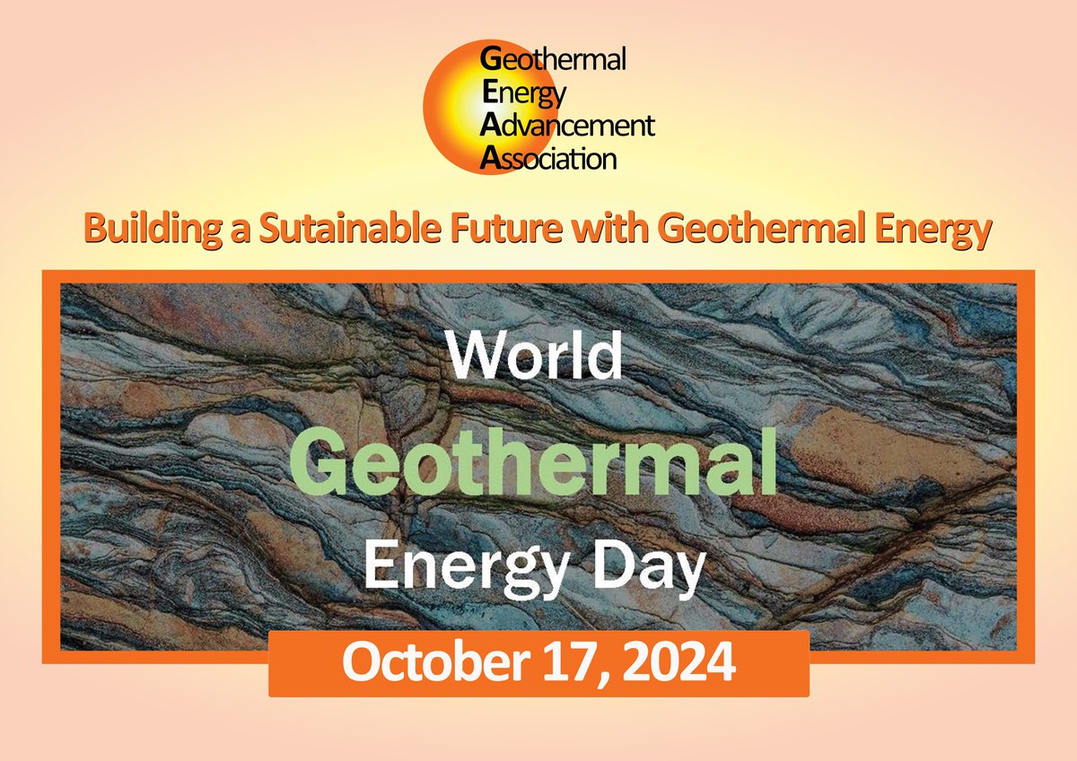 advancegeotherm's tweet photo. Are you ready to take part? Only one month for World Geothermal Energy Day!!!!
#WorldGeothermalEnergyDay #GEAA #GeothermalEnergy #Energy #SustainableFuture #WorldGeothermalEnergy2024 https://t.co/pb07aXkwMG