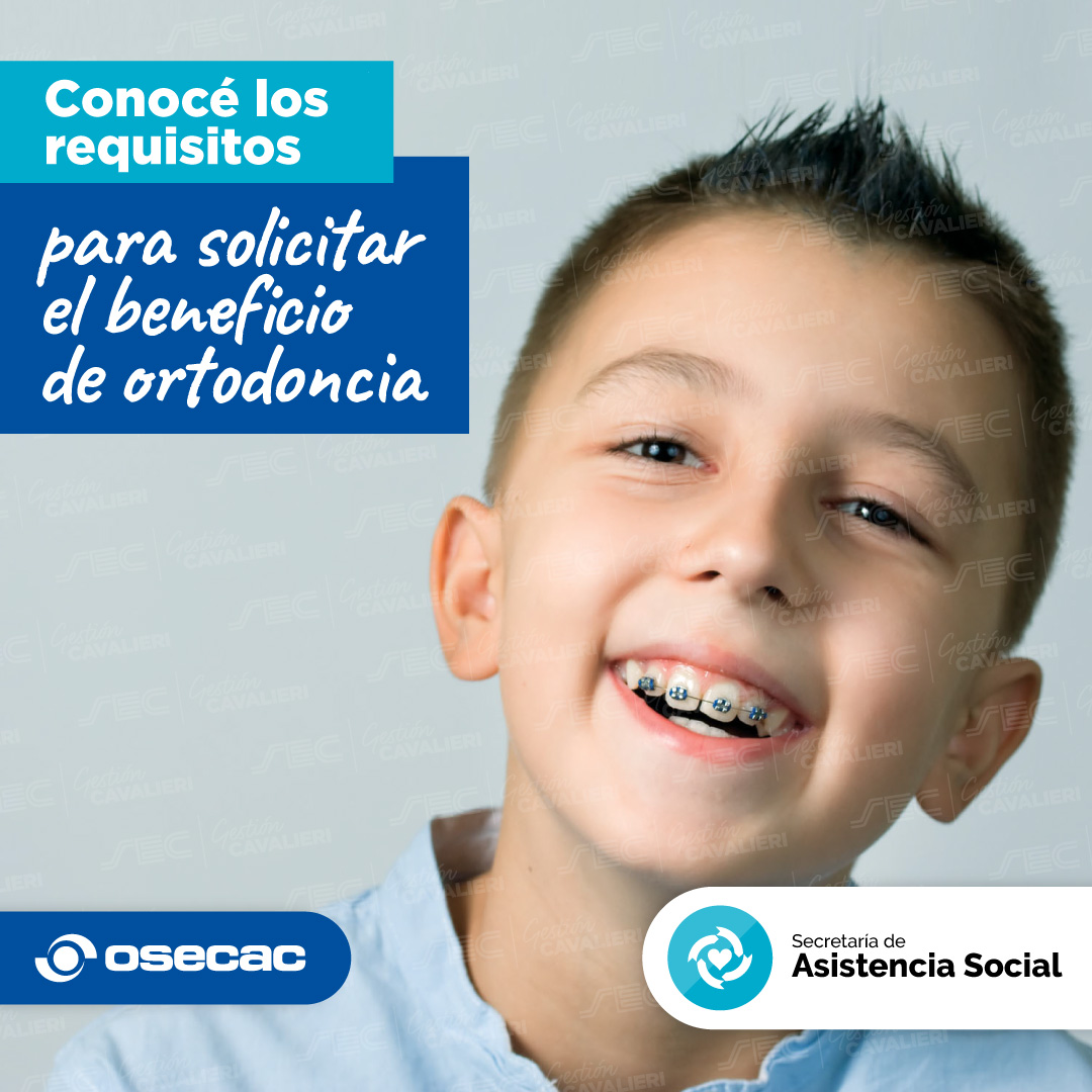 Sí estás afiliado/a al SEC - CABA accedes a la cobertura del 50% en tratamientos de ortodoncia removible o fija metálica para tu hijo/a.

¡Te contamos los requisitos para solicitarlo!

Conocé los requisitos para solicitar el beneficio y mucho más en beneficios.sec.org.ar/Ortodoncia.