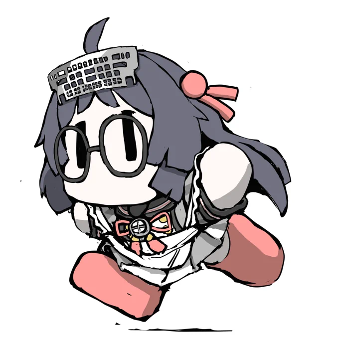艦これラクガキ、まめ艦へいあんまるトテテっと潜水まめ艦の支援・・・遊びのお手伝いに向かいますw 