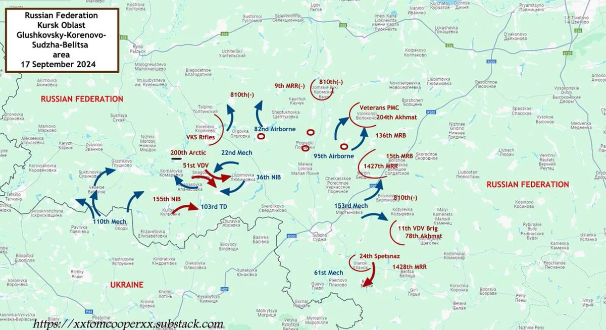 HarZizn's tweet photo. Tom Cooper, expert - 1. In south-western #Kusk… the ZSU has pushed the Russians out and away from Liubimovka, Obukhovka and Apanasovka, reached the south-western outskirts of Glushkovo. https://t.co/qnkNAbTxMU