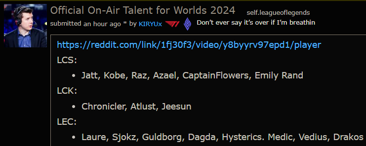 LSXYZ9's tweet photo. Ah yes, my favorite on air talent from the LCK

AtLust.

More like AtLast, finally the sexual deviant who knows no bounds. Unshackled and unable to be chained any longer, this male incubus hailing from the South Korean peninsula aims to essentially serenade listeners with his knowledge of the LCK.