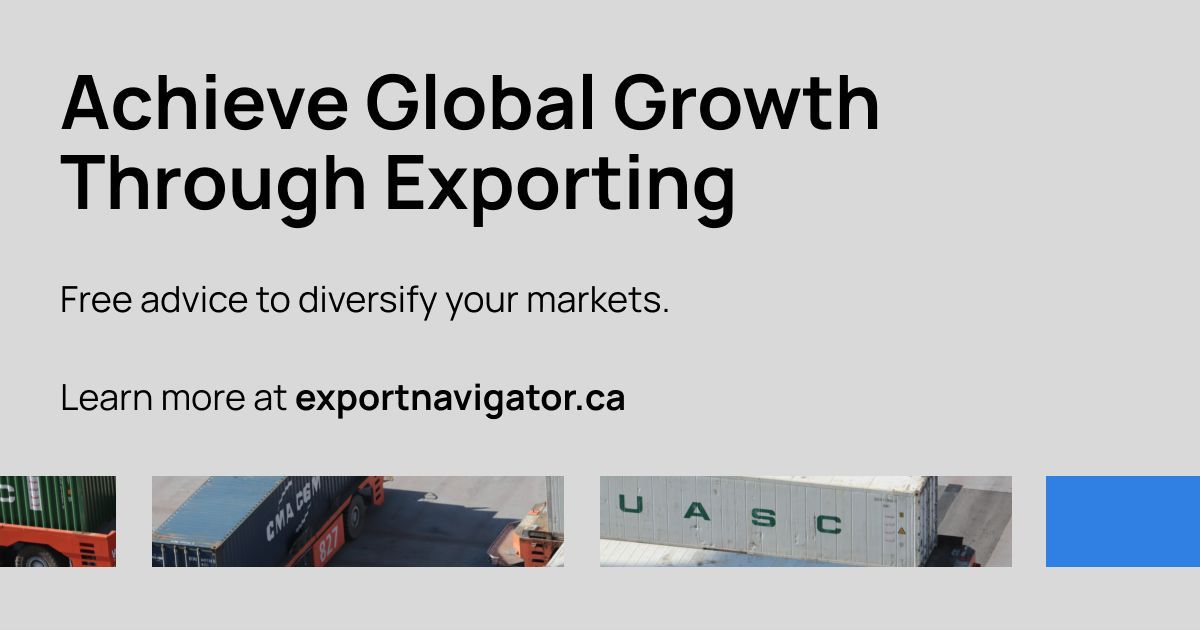 From startups to established businesses, #ExportNavigator offers expert guidance to expand, utilize resources, and strengthen your business. Create a winning strategy to access new markets and export with confidence. 

Find an advisor at exportnavigator.ca