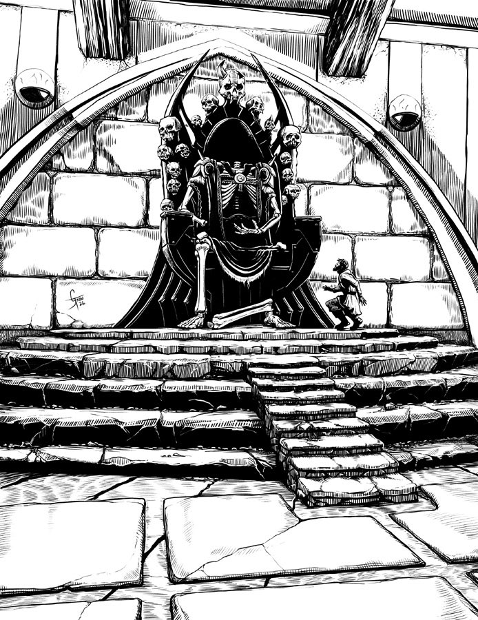 “Throne of Hateus and the Jade-Boned Titan,” by <a href="/GTArtwork/">Gary Trow - Illustrator / painter🎨🐉</a>. Commissioned for “Gods of the Forbidden North: Volume 2,” arriving in late November.