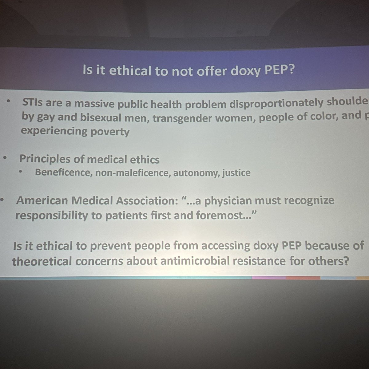 AVAC (@hivpxresearch) on Twitter photo Interesting debate happening at #STIConf24 on the benefits and costs to #doxyPEP implementation on antimicrobial resistance. <a href="/DrMerminCDC/">Dr. Jono Mermin</a> argued “for” with this slide. Check out our recent pub “Advocate’s Guide to DoxyPEP” to further explore this topic.avac.org/blog/advocates… Interesting debate happening at #STIConf24 on the benefits and costs to #doxyPEP implementation on antimicrobial resistance. <a href="/DrMerminCDC/">Dr. Jono Mermin</a> argued “for” with this slide. Check out our recent pub “Advocate’s Guide to DoxyPEP” to further explore this topic.avac.org/blog/advocates…