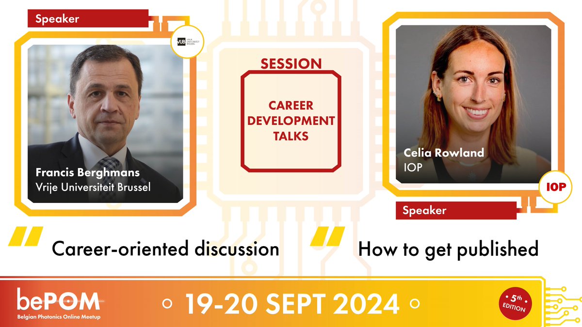 bePOM (@bephotonmeetup) on Twitter photo When thinking about #bePOM2024, wait for a multidisciplinary program covering not only scientific but also career development talks!
@francisbitmoji will navigate us through his career journey, while Celia Rowland will give insider's hints on how to publish in <a href="/IOPPublishing/">IOP Publishing</a> When thinking about #bePOM2024, wait for a multidisciplinary program covering not only scientific but also career development talks!
@francisbitmoji will navigate us through his career journey, while Celia Rowland will give insider's hints on how to publish in <a href="/IOPPublishing/">IOP Publishing</a>