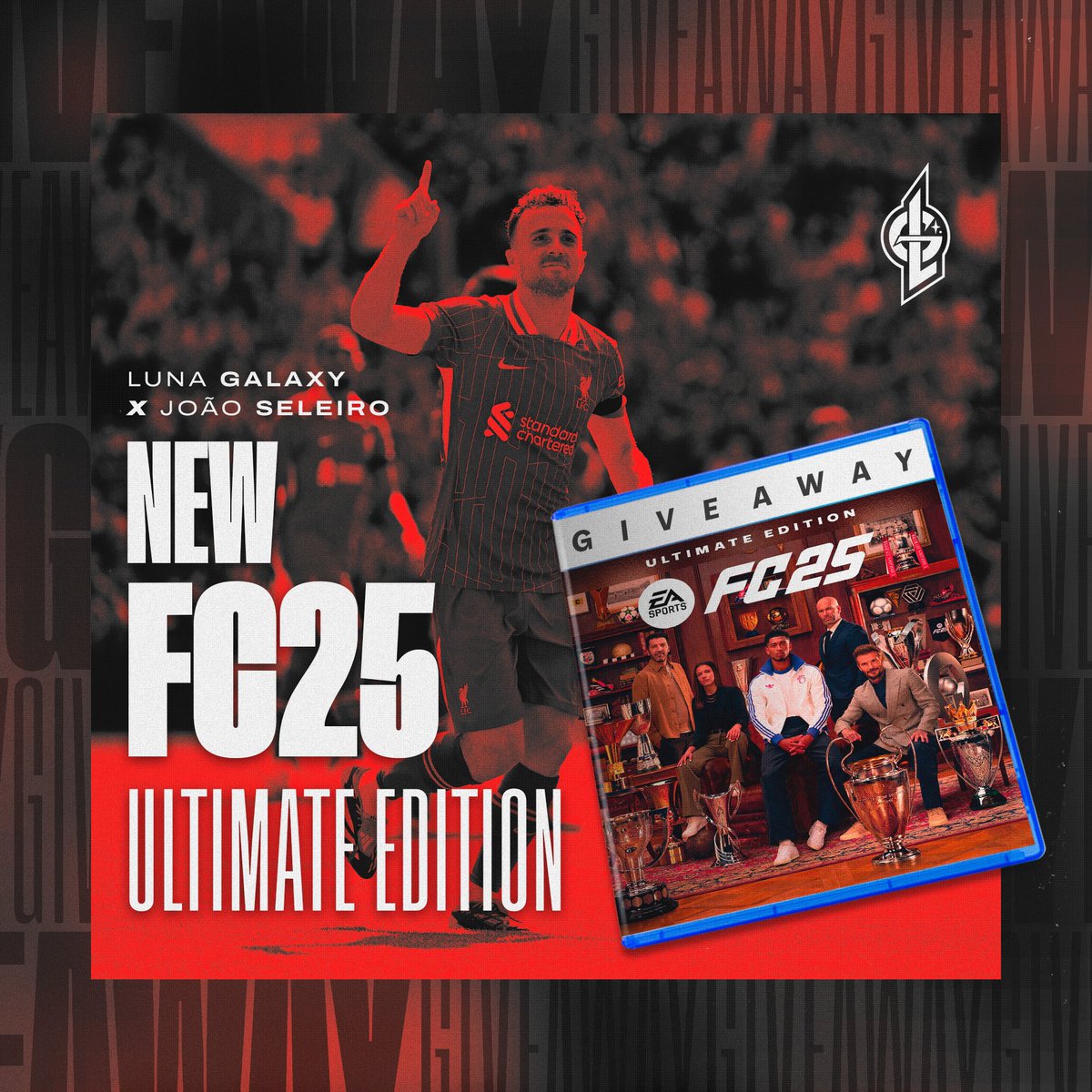 EA FC 25 is coming 🔥

We're offering 1x #FC25 Ultimate Edition to someone who:

▫ Like 
▫ Retweet 
▫ Follow @LunaGalaxy_gg and <a href="/seleiro_joao/">JoaoSeleiro</a> 

(𝘸𝘪𝘯𝘯𝘦𝘳 𝘢𝘯𝘯𝘰𝘶𝘯𝘤𝘦𝘮𝘦𝘯𝘵 𝘰𝘯 September 20𝘵𝘩)