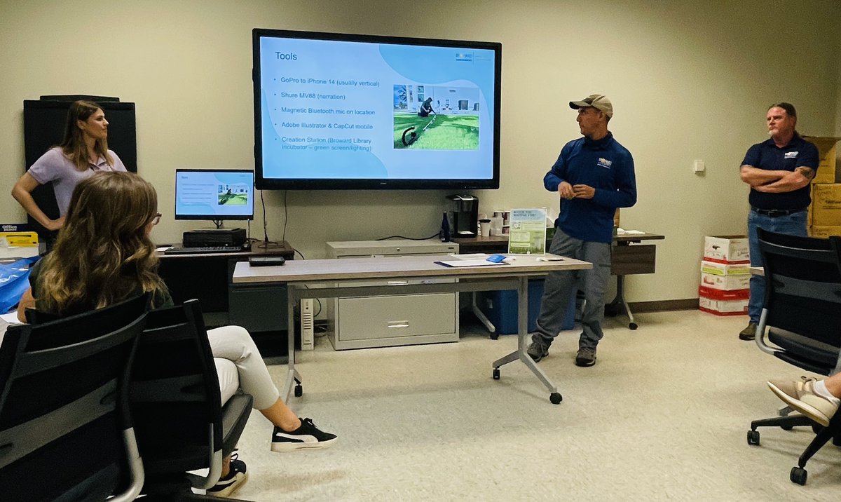 irriaudi's tweet image. NIS Team speaking about our water saving work in Broward County this morning during the District’s Water Conservation Coordinator’s Meeting!