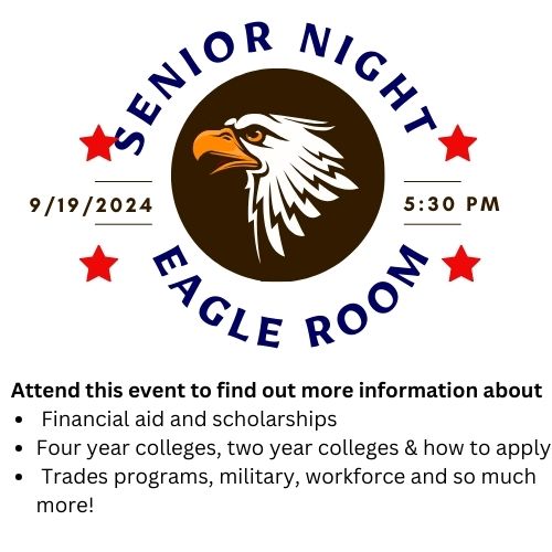 Don't Forget!! Senior Classmen and Parents &amp; Guardians come out and learn more about what your students senior year timeline should look like.
