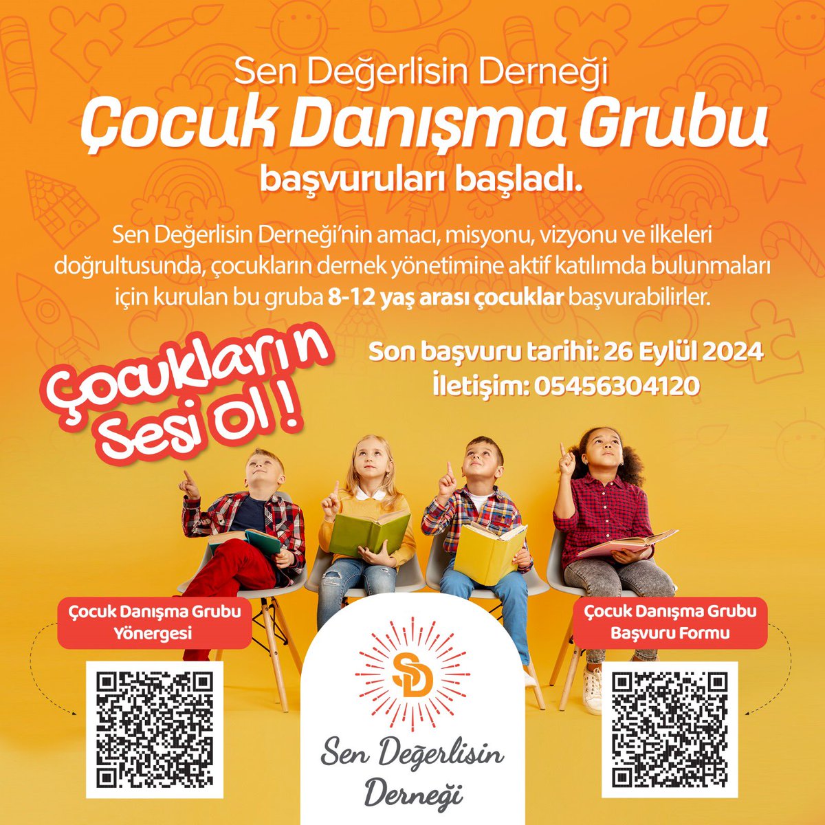 Yaptığımız tüm çalışmalarda çocukların kendileri ile ilgili konularda fikirlerini söyleme ve karar verme hakkına sahip olmaları için Çocuk Danışma Grubu kuruyoruz.
Sen de Bize Katıl, Çocukların Sesi Ol! 😊

#katılımhakkı #çocukdanışmagrubu