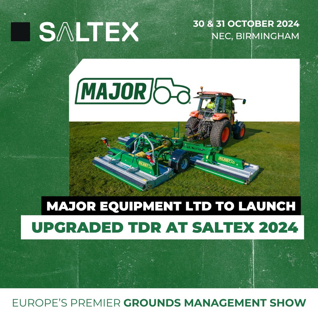 Major Equipment Ltd is unveiling the upgraded TDR Rotary Mower—built for precision, durability, and efficiency across parks, sports pitches, and golf courses #SALTEX2024! 🌱

Want to know more? Check out the full press release for all the details 👉 ow.ly/m8xE50TpeHG