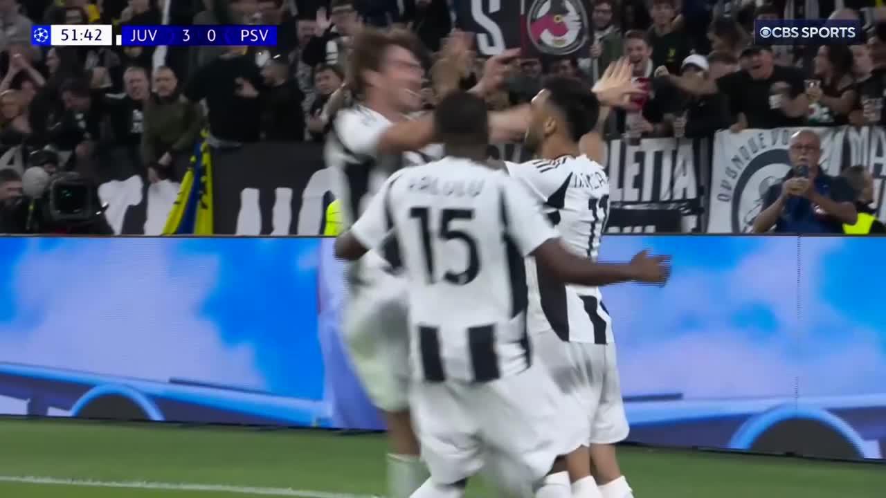 Dušan Vlahović sets it up perfectly, and Nico Gonzalez makes it count in his Champions League debut 🔥🤩