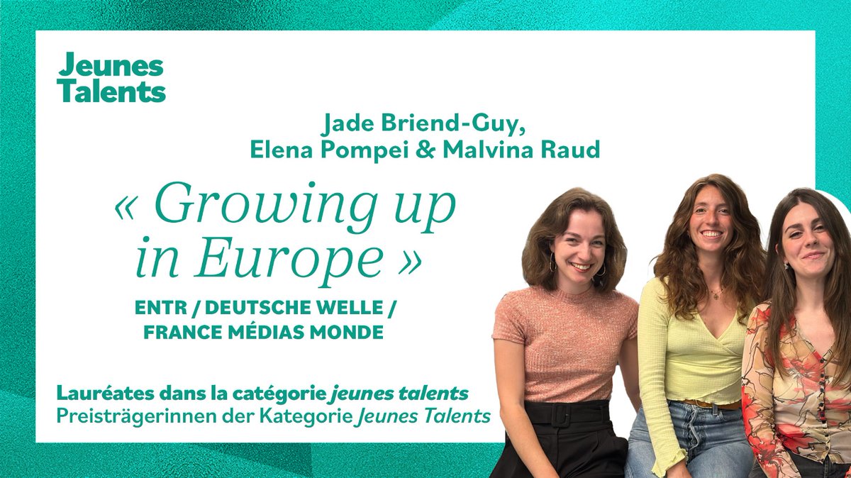 DFJP-PFAJ (@dfjp_pfaj) on Twitter photo 💻🏆Elena Pompei, Malvina Raud & Jade Briend-Guy, « Grandir en Europe / Growing up in Europe », <a href="/entr_fr/">ENTR fr</a> <a href="/France_MM/">France Médias Monde</a>
<a href="/elliesofar/">Elena Pompei</a> <a href="/malvinaraud/">Malvina Raud</a> @Jade_brdg
#pfaj2024 #dfjp2024 #JeunesTalents 💻🏆Elena Pompei, Malvina Raud & Jade Briend-Guy, « Grandir en Europe / Growing up in Europe », <a href="/entr_fr/">ENTR fr</a> <a href="/France_MM/">France Médias Monde</a>
<a href="/elliesofar/">Elena Pompei</a> <a href="/malvinaraud/">Malvina Raud</a> @Jade_brdg
#pfaj2024 #dfjp2024 #JeunesTalents