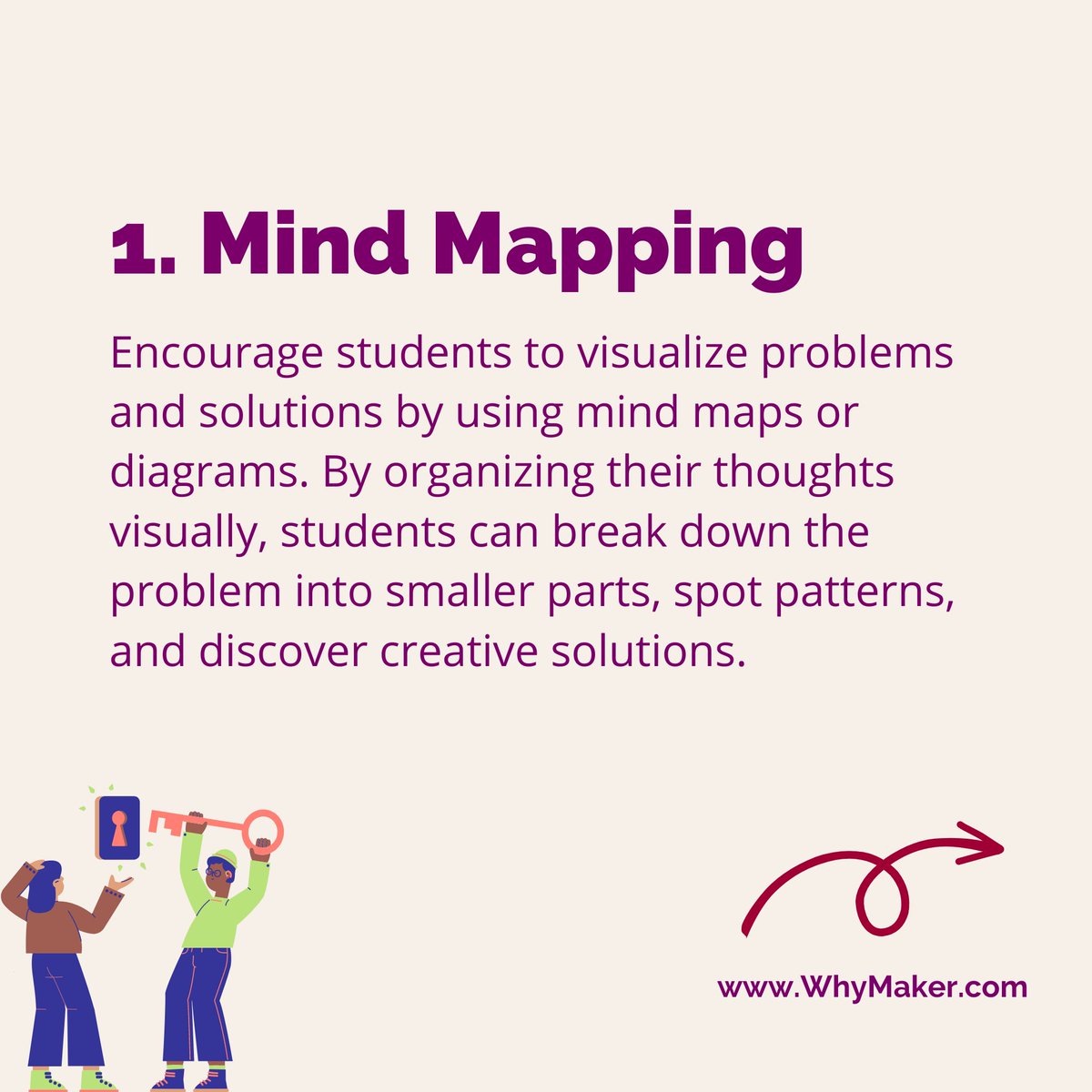 WhyMaker's tweet image. Want to get your students to problem solve in an interactive, engaging way? 

Try these 4 creative techniques! 🎨✨

#ProblemSolving #Gamification #MindMapping #DesignThinking #Education #Teachers #Students #TeacherTwitter #EduTwitter