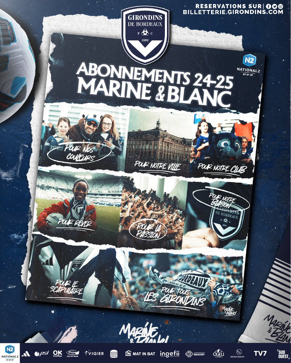 girondins's tweet photo. 📢 RETOUR AU STADE SAMEDI ET INFOS ABONNEMENTS

RDV mercredi 18/09 à 10h pour prendre vos abonnements cette saison !

🔹uniquement sur la billetterie en ligne, même pour les entreprises.
🔹tout le monde doit s'abonner, les abonnements 23-24 en tacite reconduction ont été résiliés.
🔹les matches de Coupe ne sont pas inclus.

Toutes les infos tarifs et billetterie pour le match de samedi sont ici ➡️ https://t.co/yJreA1sVKi