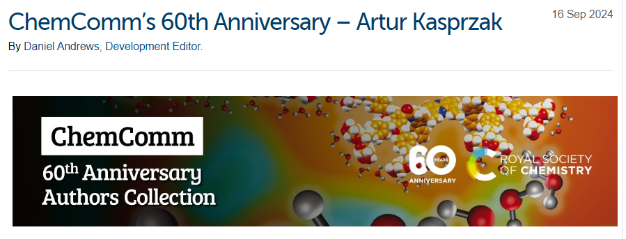 Artur Kasprzak (@kasprzak_wut) on Twitter photo I am very grateful to <a href="/ChemCommun/">Chemical Communications</a> for highlighting in the blog an interview on the recent article from my group within 60th Anniversary celebrations!🥳🎆 #ChemComm60
blogs.rsc.org/cc/2024/09/16/…
You can find the paper here🔓:
pubs.rsc.org/en/content/art…
<a href="/NCN_PL/">Narodowe Centrum Nauki</a> <a href="/WUT_edu/">Warsaw University of Technology</a> <a href="/wch_pw/">Wydział Chemiczny PW</a> <a href="/PW_edu/">Politechnika Warszawska</a> I am very grateful to <a href="/ChemCommun/">Chemical Communications</a> for highlighting in the blog an interview on the recent article from my group within 60th Anniversary celebrations!🥳🎆 #ChemComm60
blogs.rsc.org/cc/2024/09/16/…
You can find the paper here🔓:
pubs.rsc.org/en/content/art…
<a href="/NCN_PL/">Narodowe Centrum Nauki</a> <a href="/WUT_edu/">Warsaw University of Technology</a> <a href="/wch_pw/">Wydział Chemiczny PW</a> <a href="/PW_edu/">Politechnika Warszawska</a>