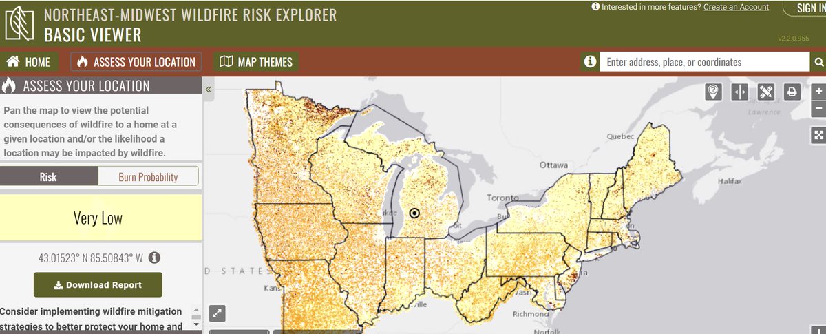 Chris Gerecke (<a href="/timmonsgroup/">Timmons Group</a>) wraps up the 'Data Sources and Tools' #CSWorkshop2024 session with an interactive presentation on the Northeast-Midwest Wildfire Risk Explorer. Check it out here: wrap.northeastmidwestwildfirerisk.com/Map/Public/#wh…