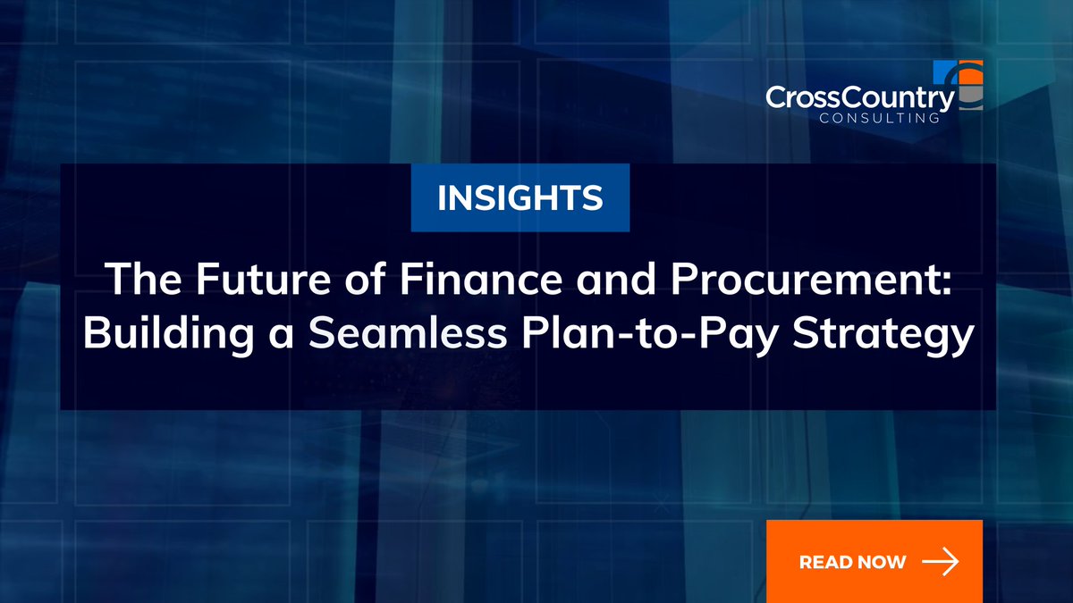 When #finance and #procurement operate in silos, businesses miss out on efficiency and value creation. 

Dive into our Plan-to-Pay approach: lnkd.in/eYe9SREk

#CrossCountryConsulting #ABetterExperience
