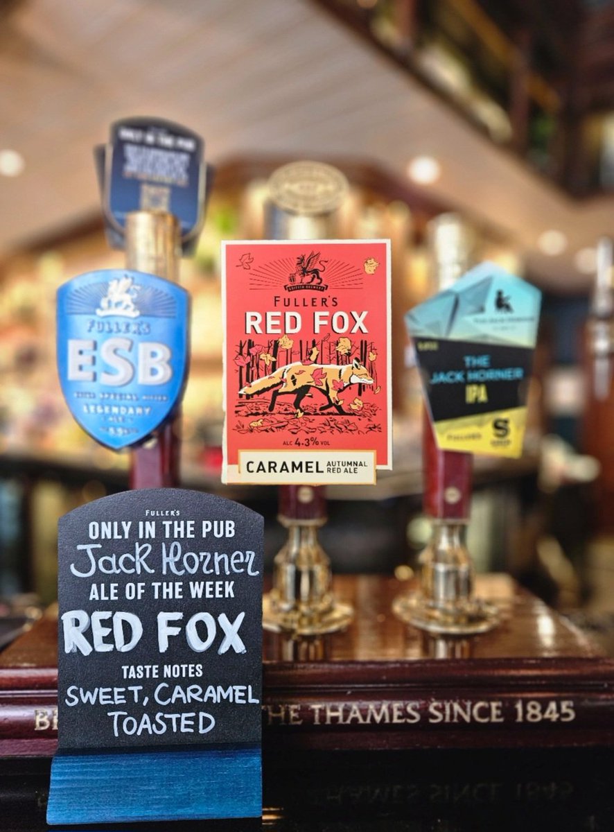Fresh Cask Ale only in the pub 
🍂 Red Fox Autumn Ale 🍂
<a href="/Fullers/">life</a> <a href="/JackHornerPub/">The Jack Horner</a> #onlyinthepub #ale #caskale