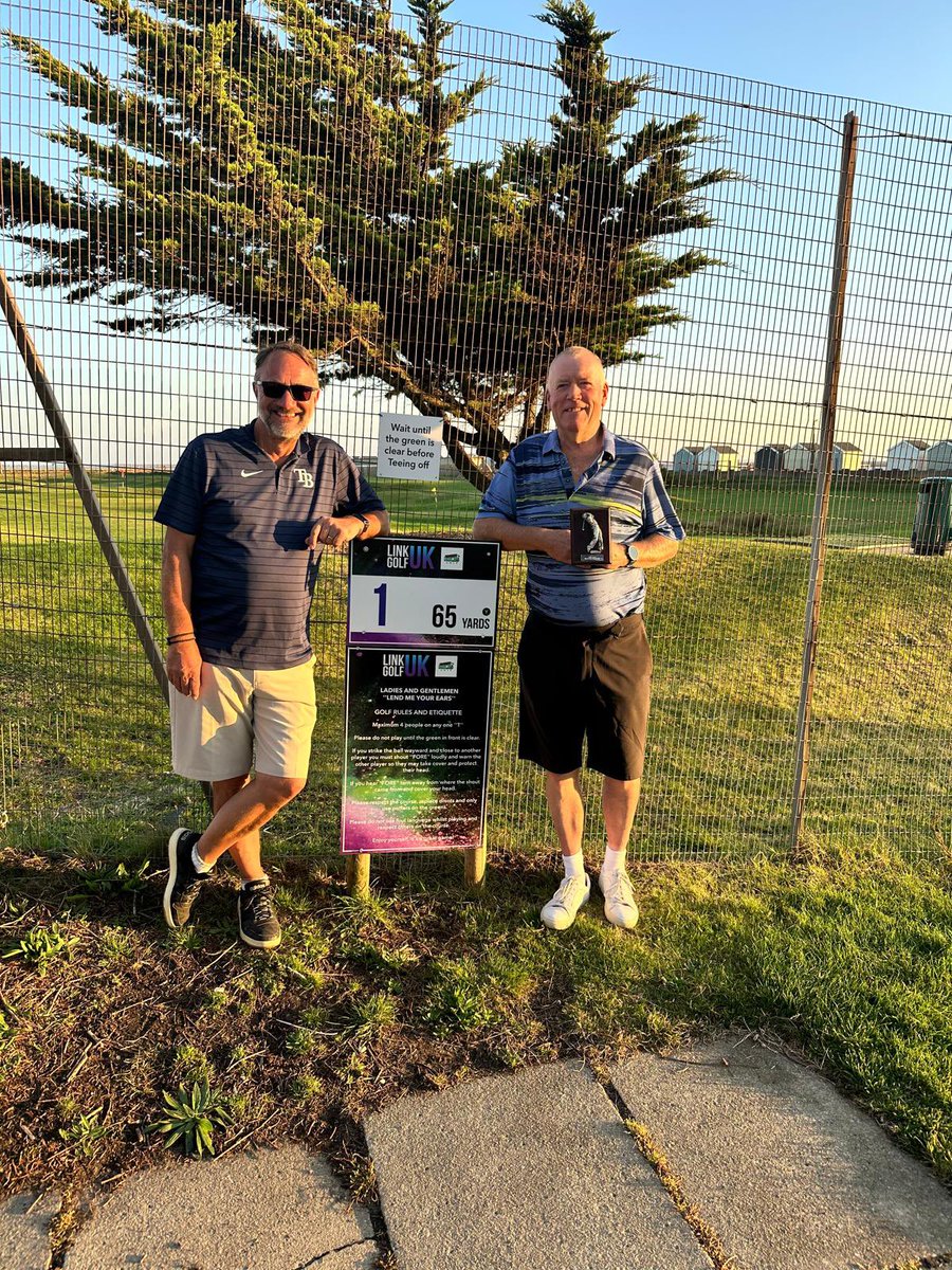 Massive congratulations to Dave the winner of the inaugural little links seniors competition! 🏌️‍♂️👏 <a href="/LinkGolfUK_/">Link Golf UK</a> 

John winner of nearest the pin !! ⛳️🙌
A great evening for golf for all attendees!! 👍

Thanks to Paul for organising the event 👏👏👍

#littlelinksgolf #stannes