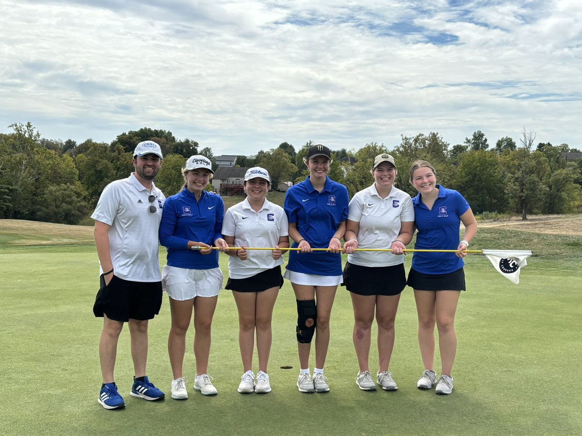 CCraddock5's tweet photo. Conner Girl’s Golf with a 6th place team finish (407) out of 16 teams today at the Conference Tournament!

Freshman Sofia Seals placed 4th overall (79) in individual scores. Very proud of our players. Roll Cougs!!! ⛳️ @ConnerHigh https://t.co/OZkZGm6nyf