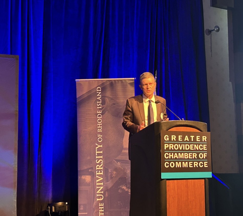 President @MarcParlange delivering remarks on the <a href="/voteyeson2ri/">Yes On Question 2 RI</a> bond at the <a href="/Provchamber/">Providence Chamber</a> Fall Economic Outlook Lunch!
