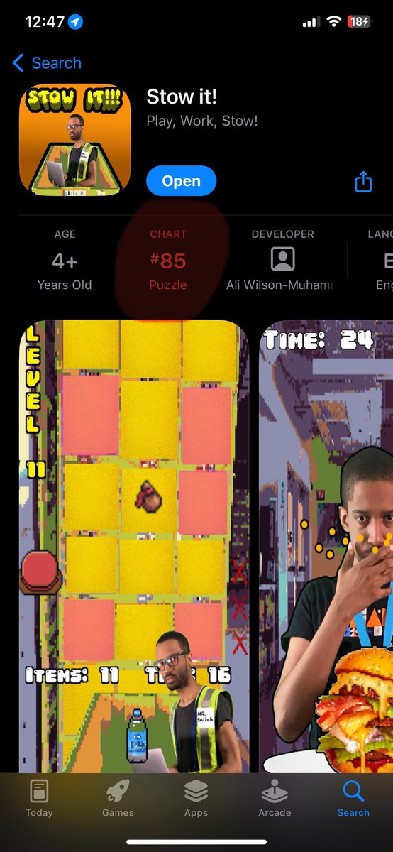 _amknight_'s tweet photo. Yesterday me and @staytruestudio launched our own app! STOW IT! And already #85 out of the top #200 puzzle games in the iOS store!!! Later to be added to google play and steam! Would appreciate every download!Link: https://t.co/BT1Epdos5r
Steam Link: https://t.co/Xngdv0Wj2e https://t.co/YjaZy51nZI
