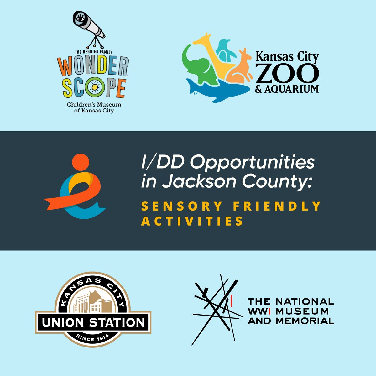eitasjacksonco's tweet photo. Sensory-friendly events in Jackson County! 🎉

🏛️1st Sun. @ WWI Museum: https://t.co/nAiVbCZcT4 🎨Mornings @ Nelson Atkins: https://t.co/Atcl6qQLOI 🐻KC Zoo App: https://t.co/32UDYC4FgH 🚂Sun. @ Union Station: https://t.co/F1NmoMw0I2 🫧Mon. @ Wonderscope: https://t.co/Uu3DiHJly0 https://t.co/loNhamIJPT