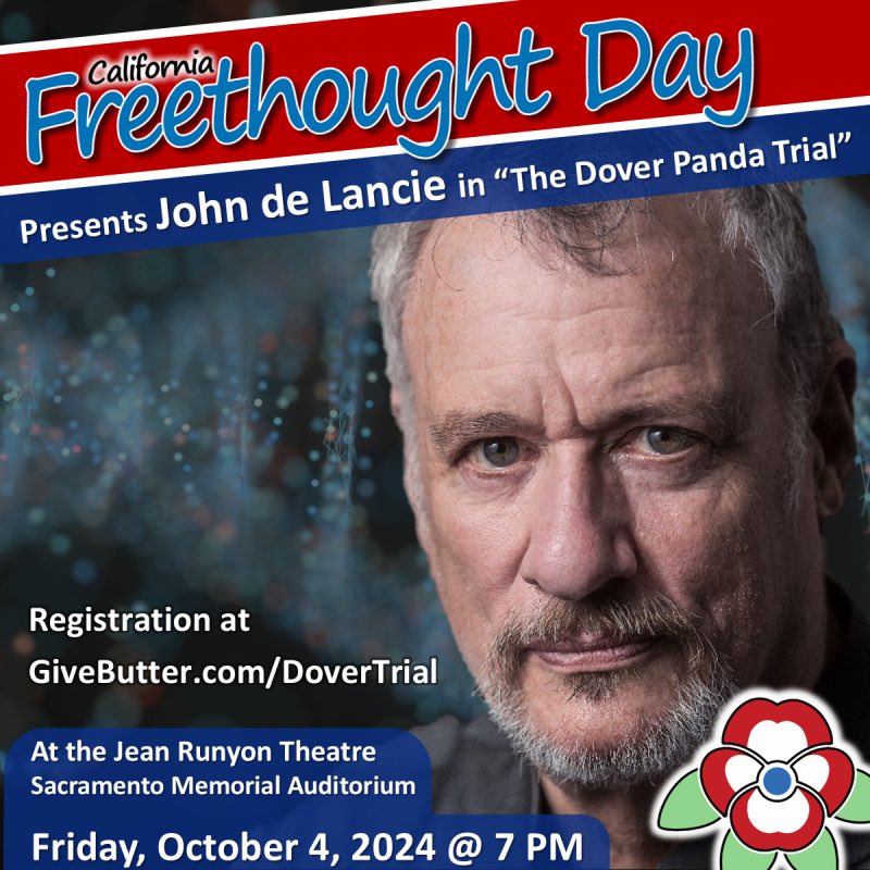 RobertPicardo's tweet photo. See the great ⁦⁦@johndelancie⁩ LIVE Fri. OCT 4 in a play he co-wrote,The Dover Panda Trial, w/cast of 16! ONE NIGHT ONLY in Sacramento to benefit California @FreethoughtDay https://t.co/rSoQ1Ogd0O #LiveTheatre #Sacramento #FreethoughtDay #StarTrek https://t.co/sSDRQratZW https://t.co/in39IjnopI