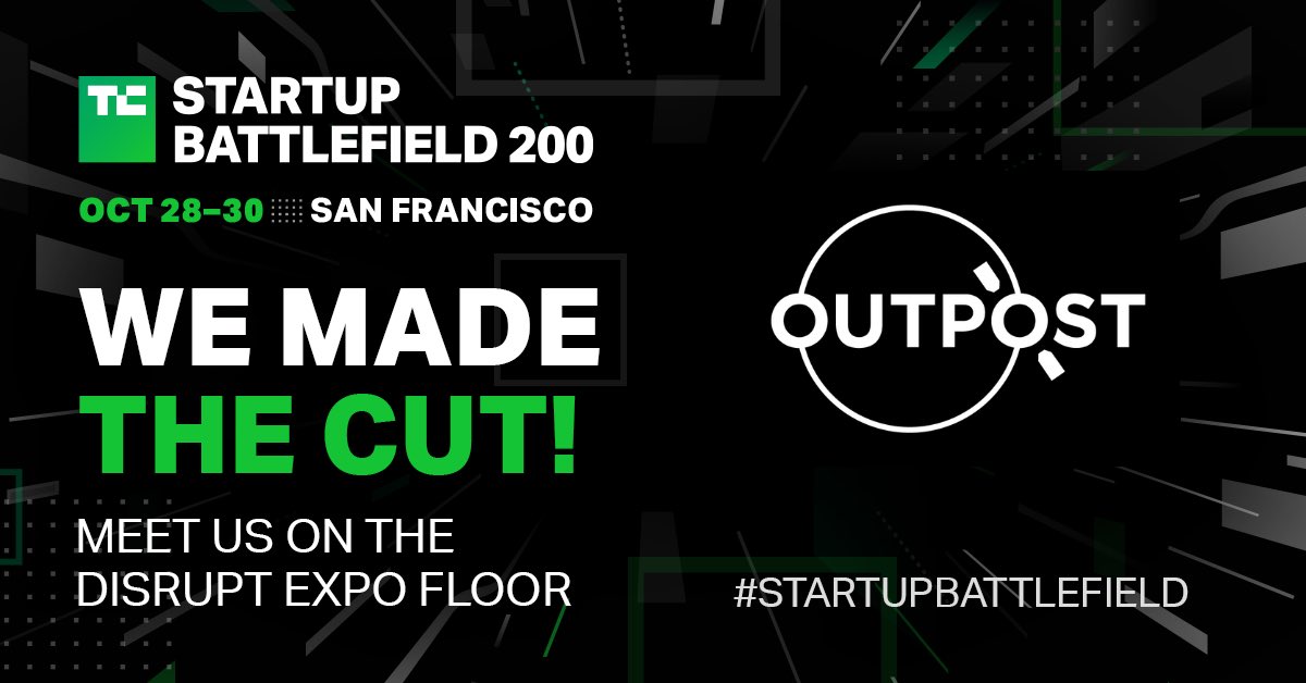 Landing in SF soon 🪂…we’ve made the #StartupBattlefield cut! 1000s applied and we’re one of 200 startups (1 out of 4 space startups!) chosen to exhibit at #TechCrunchDisrupt2024. Join us Oct 28-30 in San Francisco and see what we’re launching!