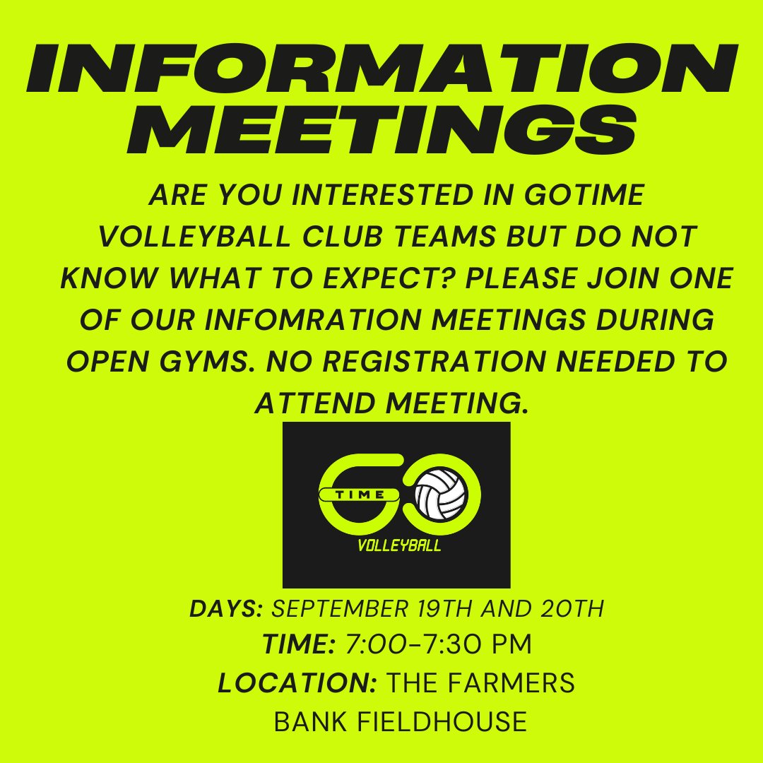 Cannot wait to see some amazing athletes in the gym tonight! Registration is FREE.  Join us in having fun playing the sport we love! Open gym THIS WEEK Tuesday-Friday 6-7:30 pm. Bring your energy!
*if you are on a current high school team then you can join us after school season