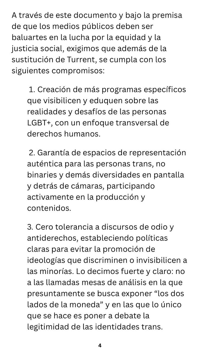 Más de 100 organizaciones y más de 350 personas nos oponemos al nombramiento de  Renata Turrent como próxima directora de <a href="/CanalOnceTV/">Canal Once</a>, por el discurso transodiante que ha manifestado y respaldado en TV nacional el cual nunca rechazo ni reparo. 🏳️‍⚧️🧵