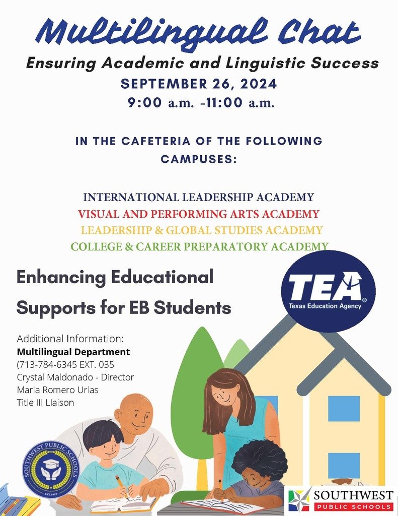 Be sure to join us for the following Parent, Family &amp; Community Engagement Events this year! September 26, 2024, November 14, 2024, January 30, 2025