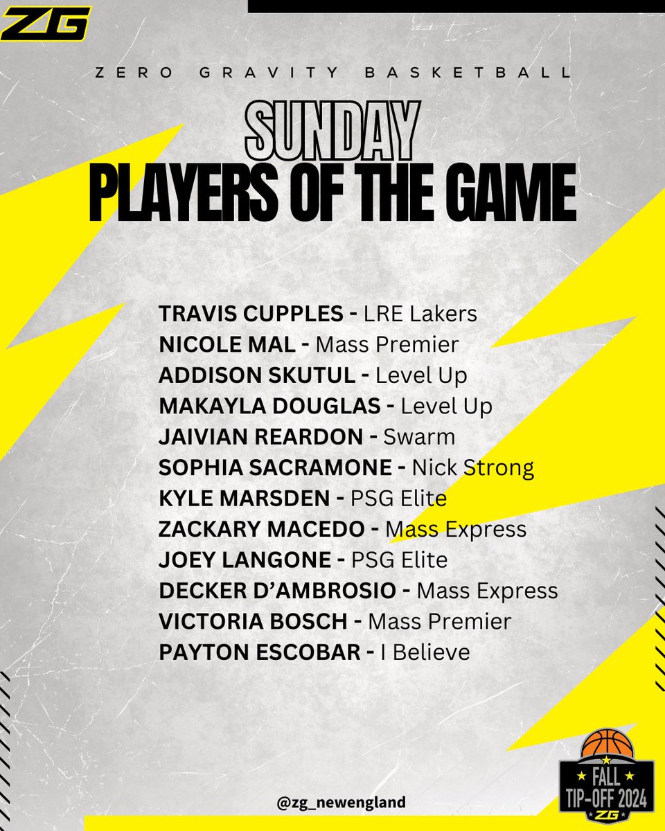 zg_newengland's tweet photo. Check out our PLAYERS OF THE GAME from this past weekend‼️

Congratulations to all🙌👏

#ZGPOTG Photos📲⬇️
🔗: https://t.co/NUfPau37Y5?

#ZGPOTG | #ZGFallTipOff https://t.co/fb8Yr7y3Ix
