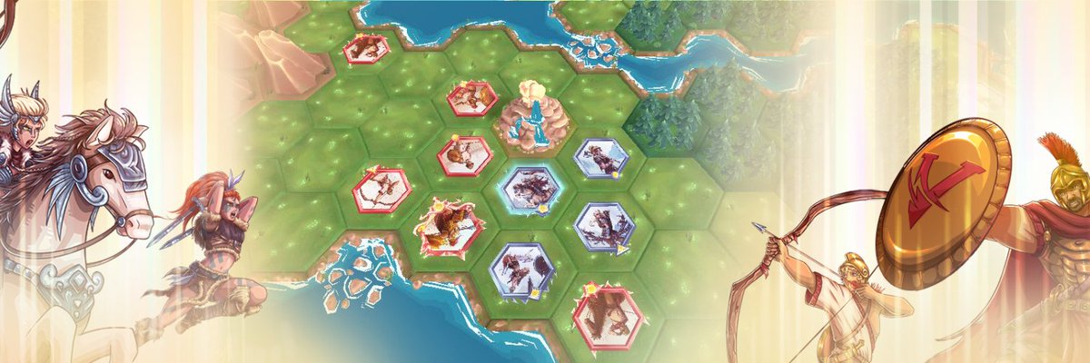 VulcanStudiosHQ's tweet photo. Our ultimate divine strategy game,@HeXenagos , has LEVELED UP again! ⚔️🌌 
 
🎯 2 New Maps in Ranked Mode: 
🆕Arms Race  
🆕Forgotten Island  
 
🗺️ 2 Classics Return: 
🌲Arcadia Classic 
⚡️ Close Encounters 
 
Love chess? Then you'll adore HeXenagos: https://t.co/9SuxZksdQd https://t.co/lfAD2tJEIM