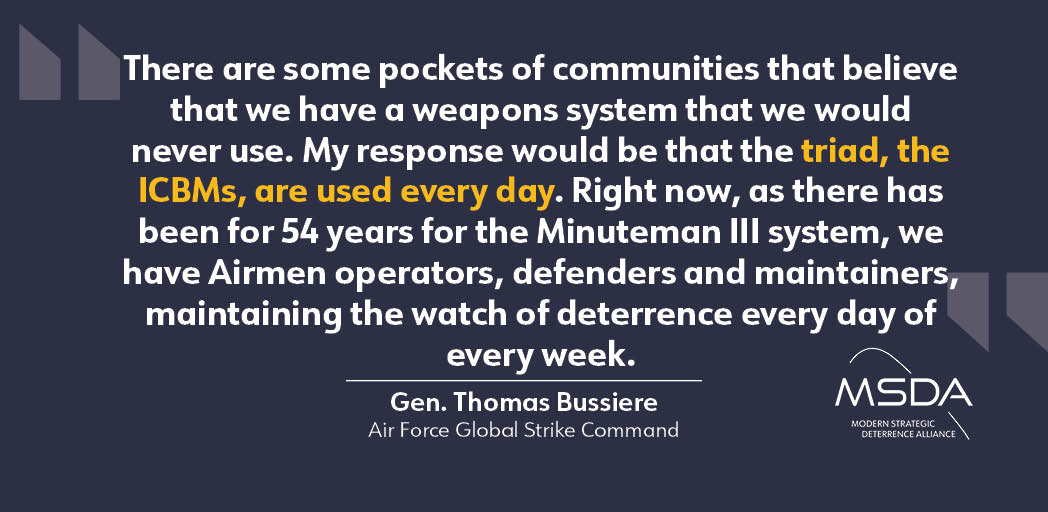 ModDeterrence's tweet image. The U.S.’ Minuteman III #ICBM has been in use 24/7 since 1970. The land-based leg of the #nucleartriad is essential to our national security. Modernizing it with the Sentinel ICBM will support our national security for decades to come.

youtube.com/watch?v=tzWFUQ…