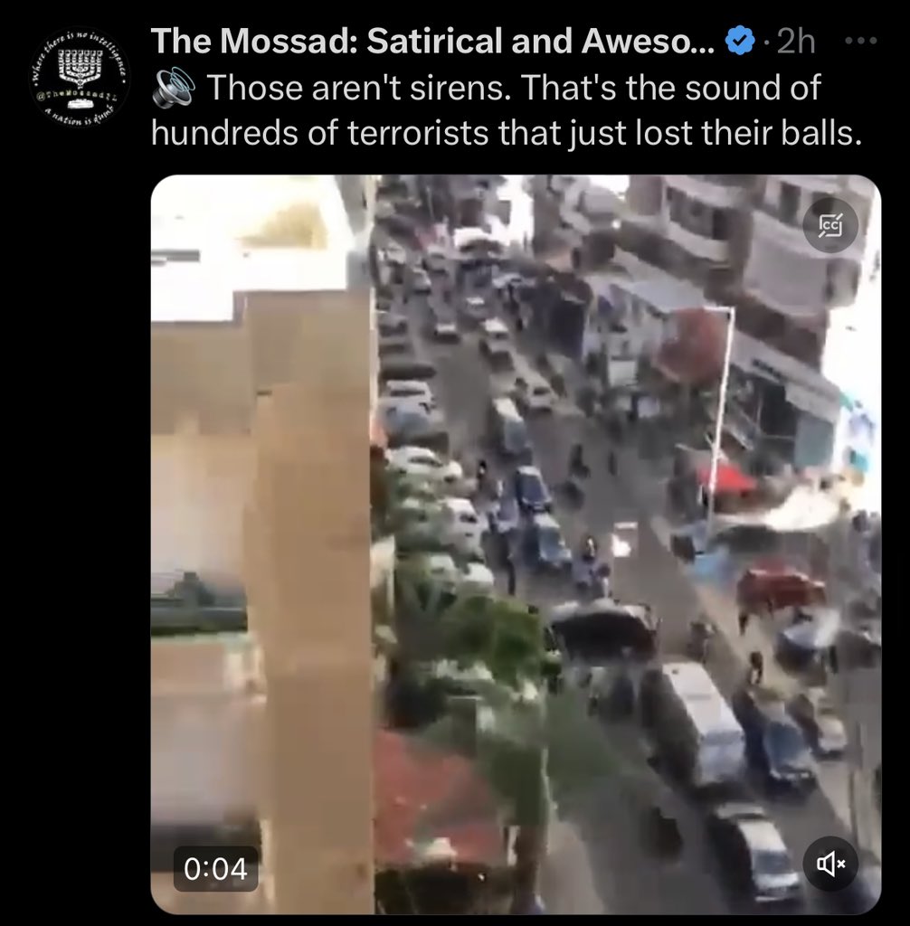 Pagers used by doctors and workers exploded injuring dozens. 

A 10 year old child was k!lled, many children and civilians were injured. 

This was one of the worst terror attacks and in modern history.

And the demons are gloating about it.