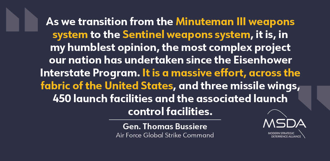 ModDeterrence's tweet image. The effort to modernize our #nucleartriad, including the Sentinel #ICBM, is one of the most complex projects undertaken in American history. And it’s one of the most important to our national security.

youtube.com/watch?v=tzWFUQ…
