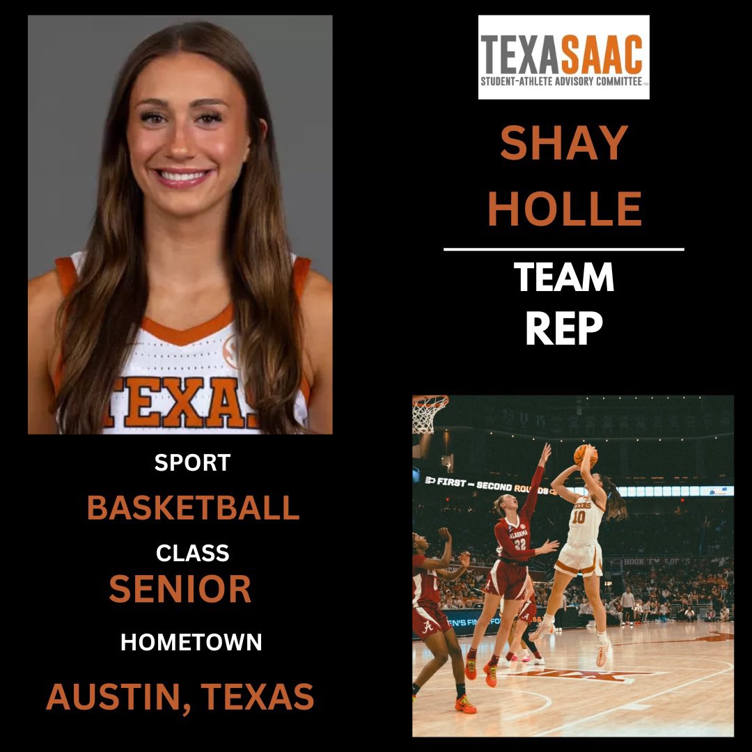 TexasSAAC's tweet image. Next up from Womenโs Basketball, Shay Holle and Taylor Jones!๐๐ค๐ผ