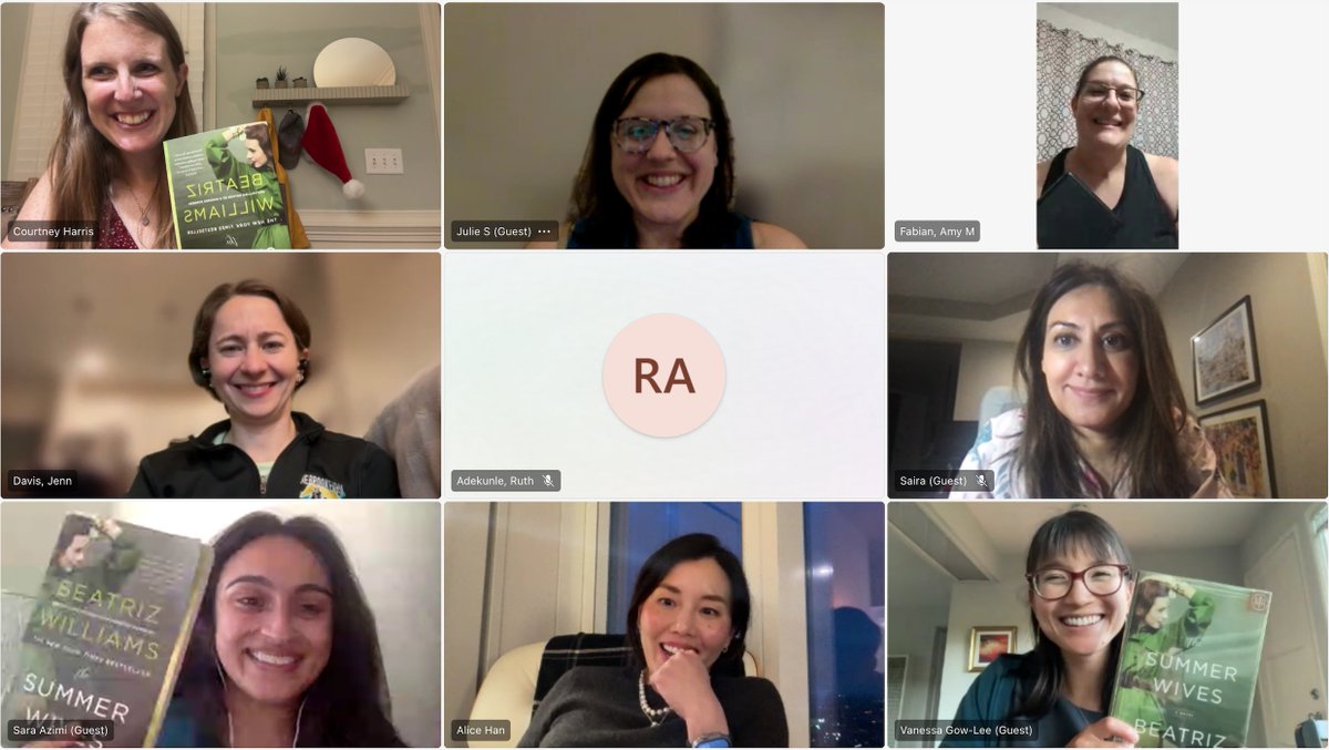 CourtHarrisMD's tweet image. 📚Belated thanks to all the incredible women in ID (physicians &amp; pharmDs) who came out last month to the NINTH Women in ID Network Book Club. We read the Summer Wives by @authorbeatriz.
Next up: The Women by @Kristinannah!