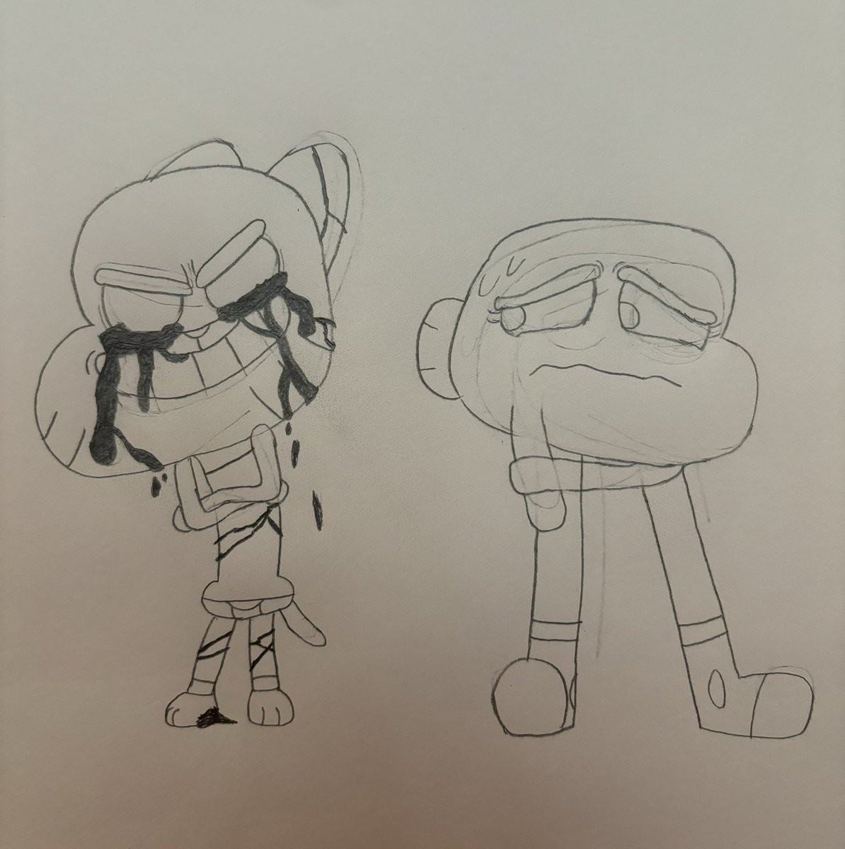Evil gumborg and Darn!

#tawog #TheAmazingWorldOfGumball #Gumball #Darwin #pibby #pibbycorruption #darkness