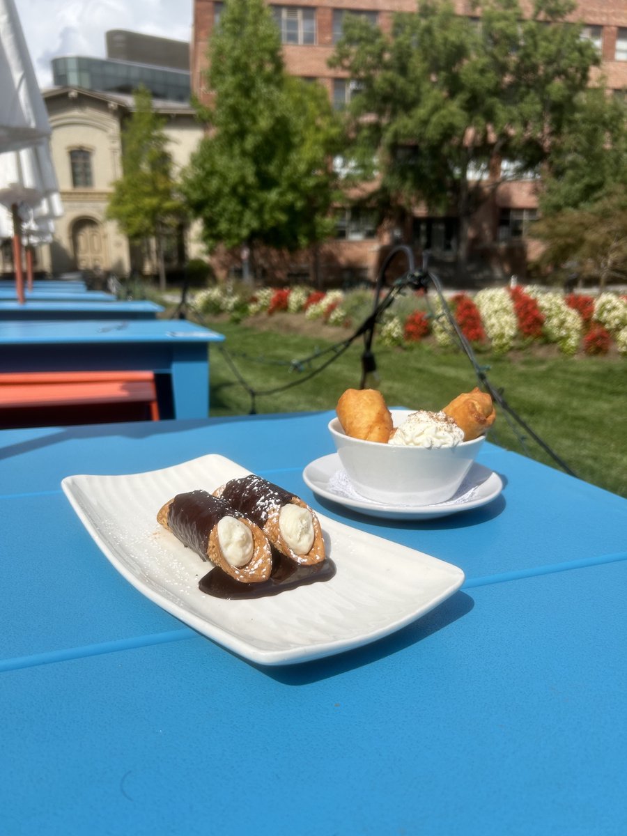 Check out our new desserts, deep fried cheesecake with salted caramel ice cream and chocolate cannoli! Perfect for sharing (or not!)
