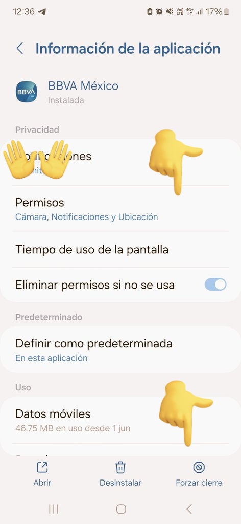 POLLO_AF's tweet photo. @chapis_herrera @chapis_herrera ingresa al sistema donde información de aplicación y después dale en forzar cierre y ya después ingresa a la app y todo normal a mi me pasa seguido!!! https://t.co/N7bumOxtzU