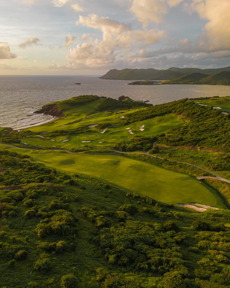 Cascading elevation changes that characterize Point Hardy Golf Club are especially evident on the par-5 opening hole which climbs through a valley toward the high section of the course. 

📷: Shawn Michael Marcellin