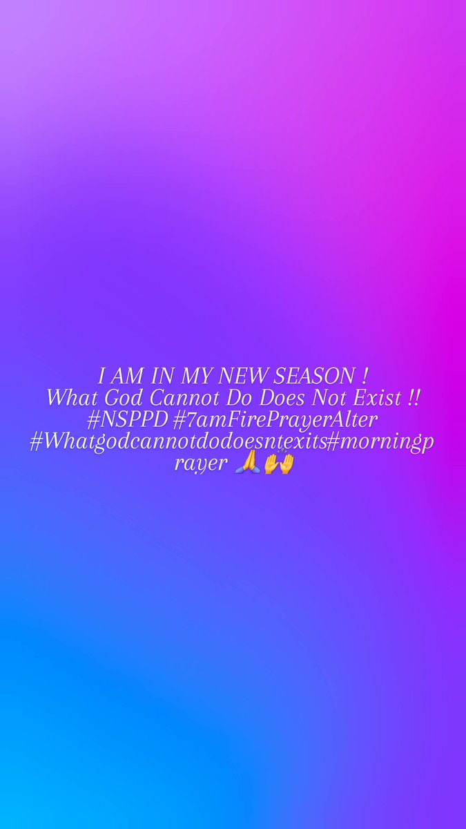 gvanessacooking's tweet photo. I AM IN MY NEW SEASON !
What God Cannot Do Does Not Exist !! #NSPPD #7amFirePrayerAlter #Whatgodcannotdodoesntexits#morningprayer ππ https://t.co/bG6mOsATxY