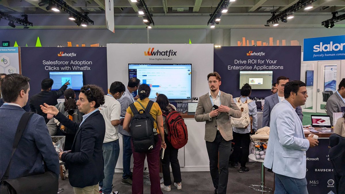 whatfix's tweet image. Our demo stations are buzzing! Stop by booth #401 and let us show you what digital transformation can look like. 🌈

#DF24 | #whatfix