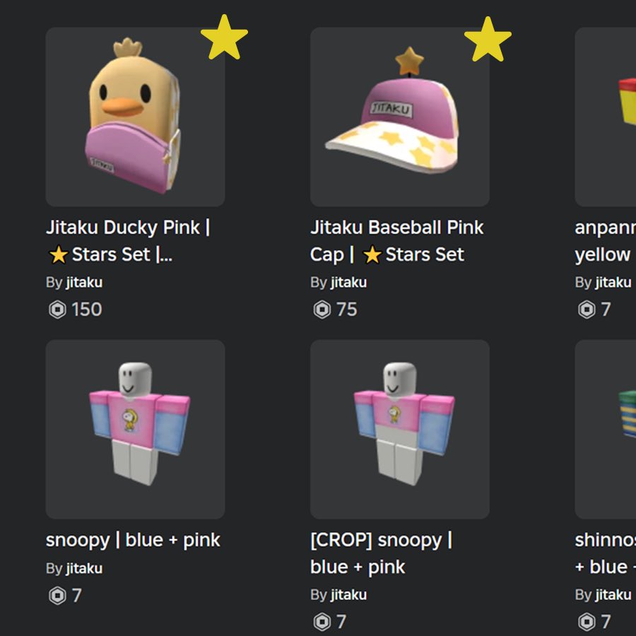 🌟🩷ugc jitaku star set out now!accessories creared by <a href="/NOR0i_/">NOR0i</a> 
available as a hat, backpack and classic shirt/pants combo.

l1nk below 🔗
#ROBLOX #RobloxDev #RobloxUGC