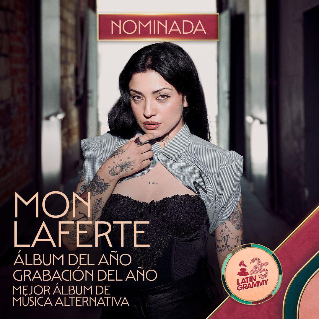 Congratulations <a href="/monlaferte/">Mon Laferte</a> ❤️‍🔥
Album del Año ❤️‍🔥
Mejor Álbum de Música Alternativa ❤️‍🔥
Grabación del Año ❤️‍🔥
@latingrammys
